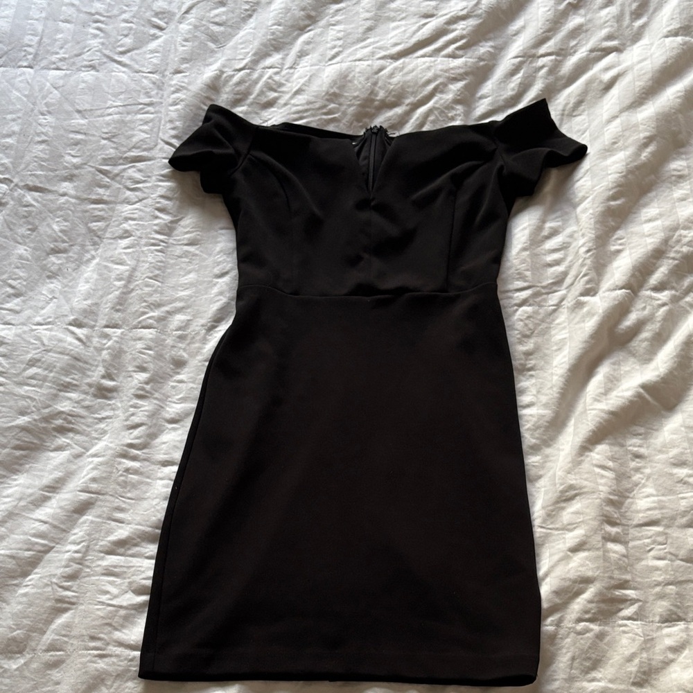 Dynamite Black Off-Shoulder Mini Dress